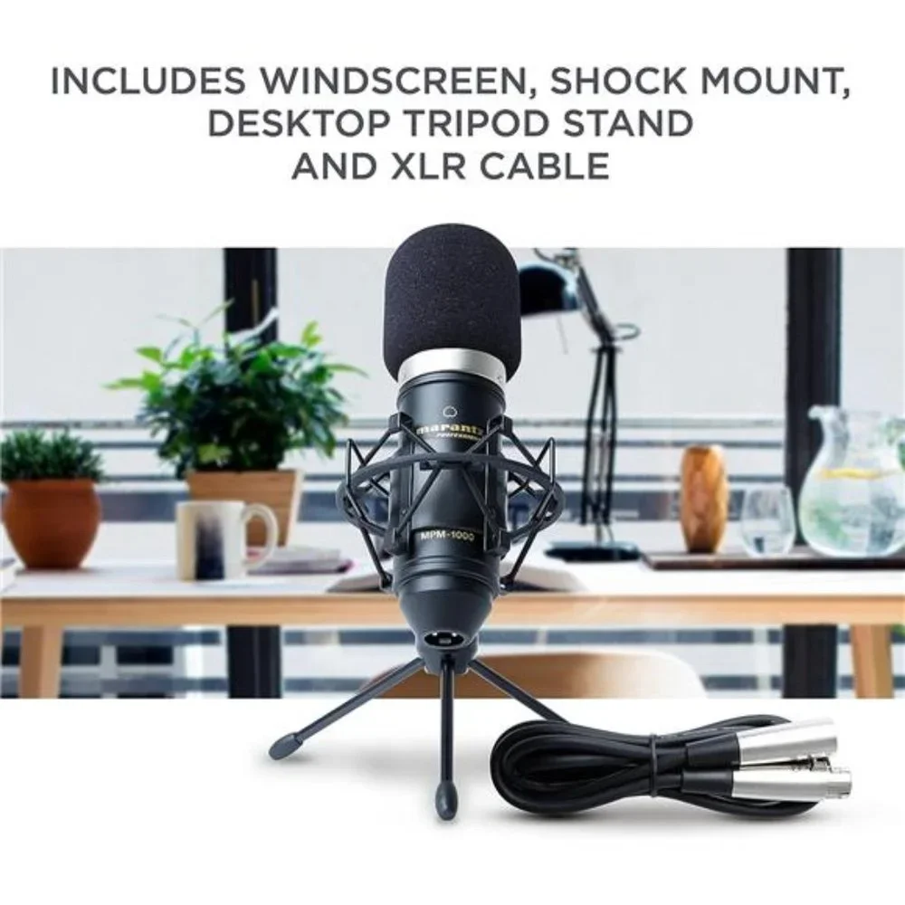 Professional MPM-1000 - Studio Recording XLR Condenser Microphone with Stand